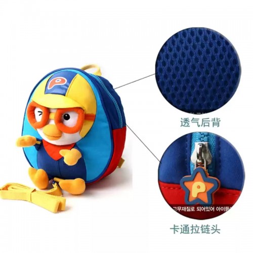 韩国 啵乐乐 Pororo 儿童防走失背包 3期（蓝色）_