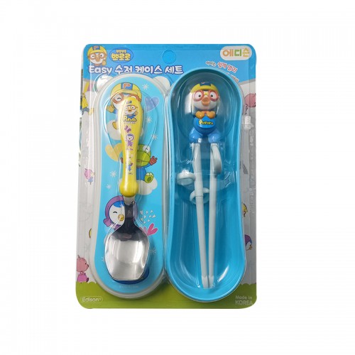 韩国 啵乐乐 Pororo 勺筷套装 含简易盒 2岁以上宝宝_