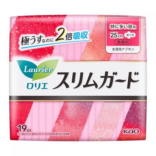 KAO花王乐而雅S瞬吸超薄夜用护翼卫生巾F25cm19片_