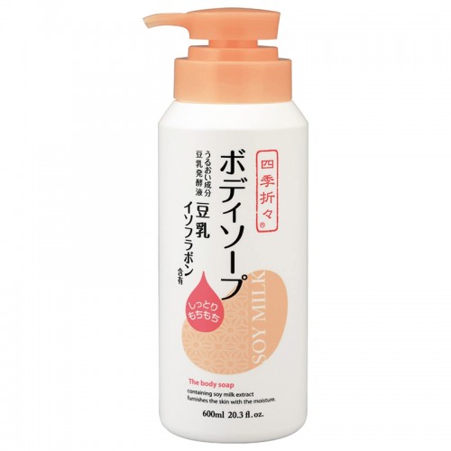 日本 熊野油脂豆乳发酵沐浴露600ml_