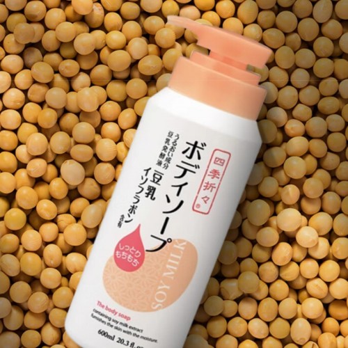 日本 熊野油脂豆乳发酵沐浴露600ml_