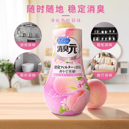 日本 小林卫生间用消臭元400ml蜜桃_