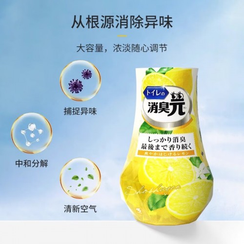 日本 小林卫生间用消臭元400ml柠檬_