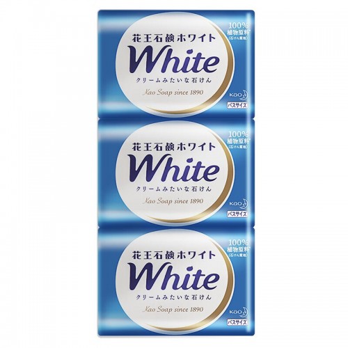 日本 花王white香皂蓝色130gx3_