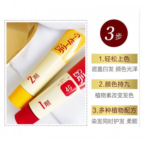 日本 美源Bigen染发剂自然栗色4G_